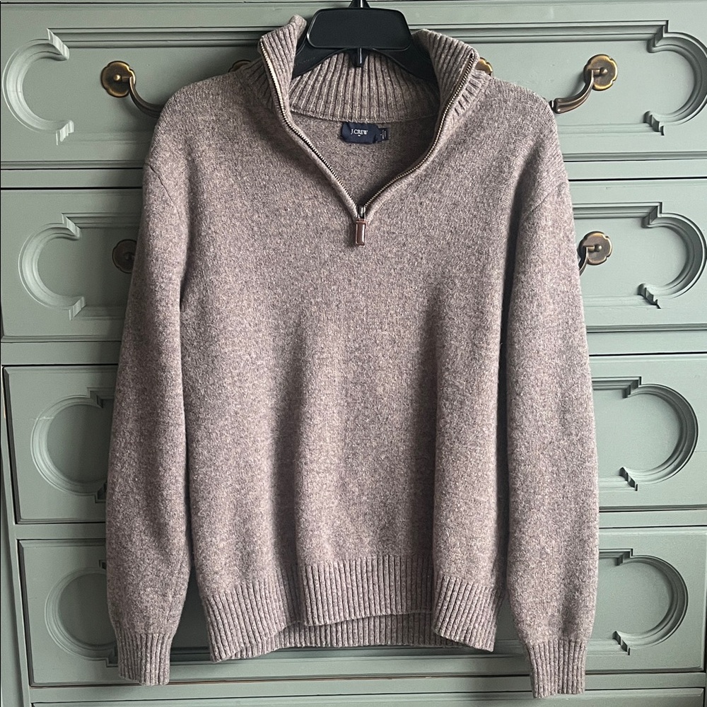 J. Crew Men's Zip Up Sweater - Brown - Picture 1 of 3